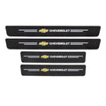 4x Door Sill Protectors Carbon Fiber Look | for Chevrolet image 0