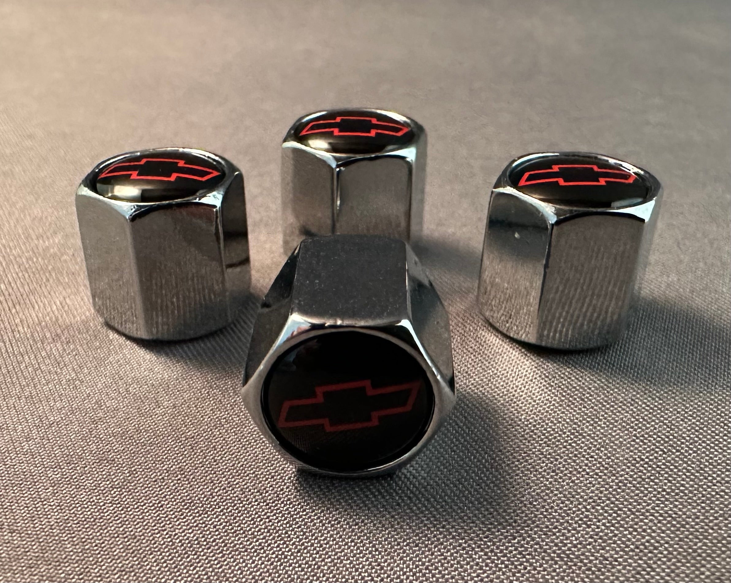 4x Chrome Tire Valve Caps | for Chevrolet image 3