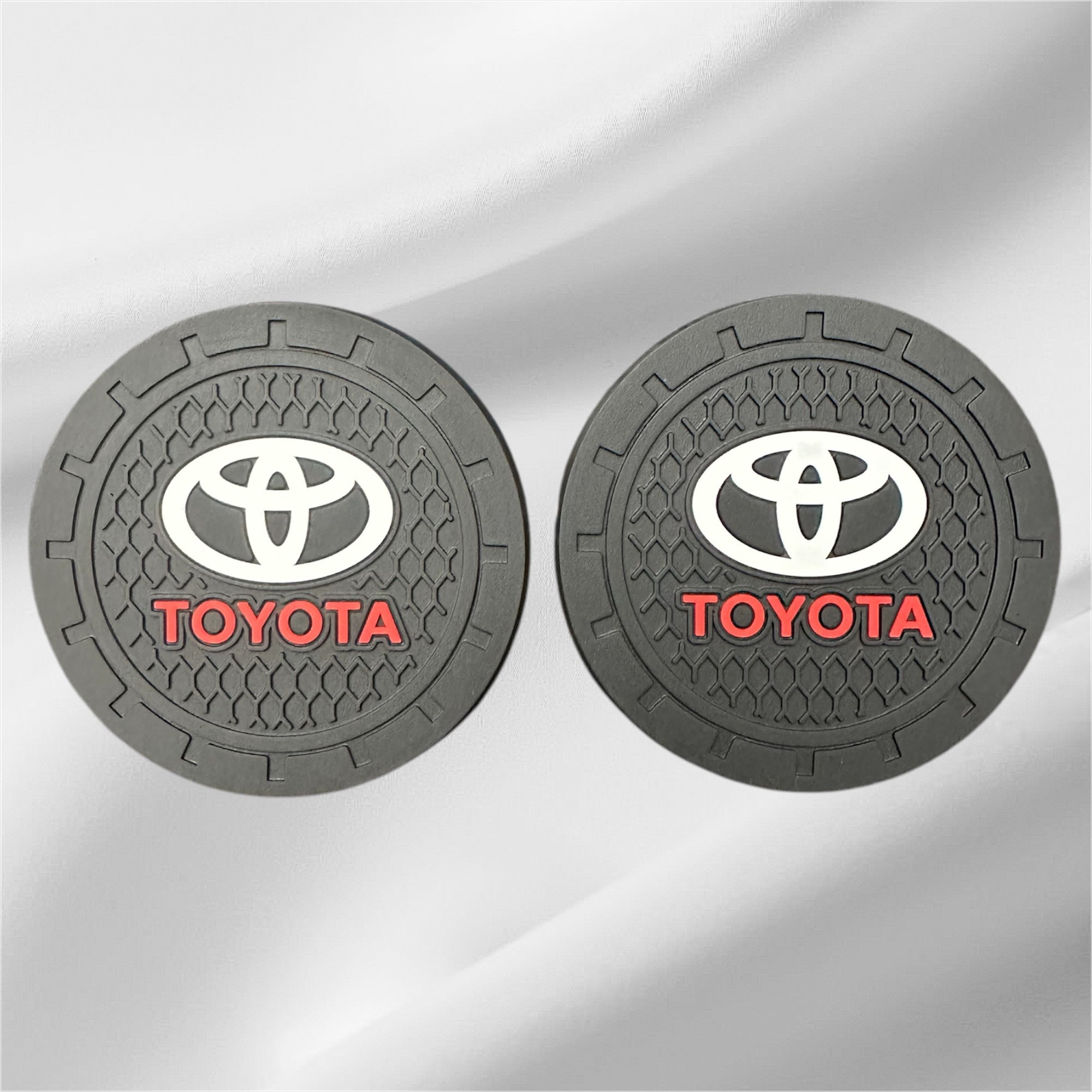 2x Cup Coasters Black | for Toyota image 0