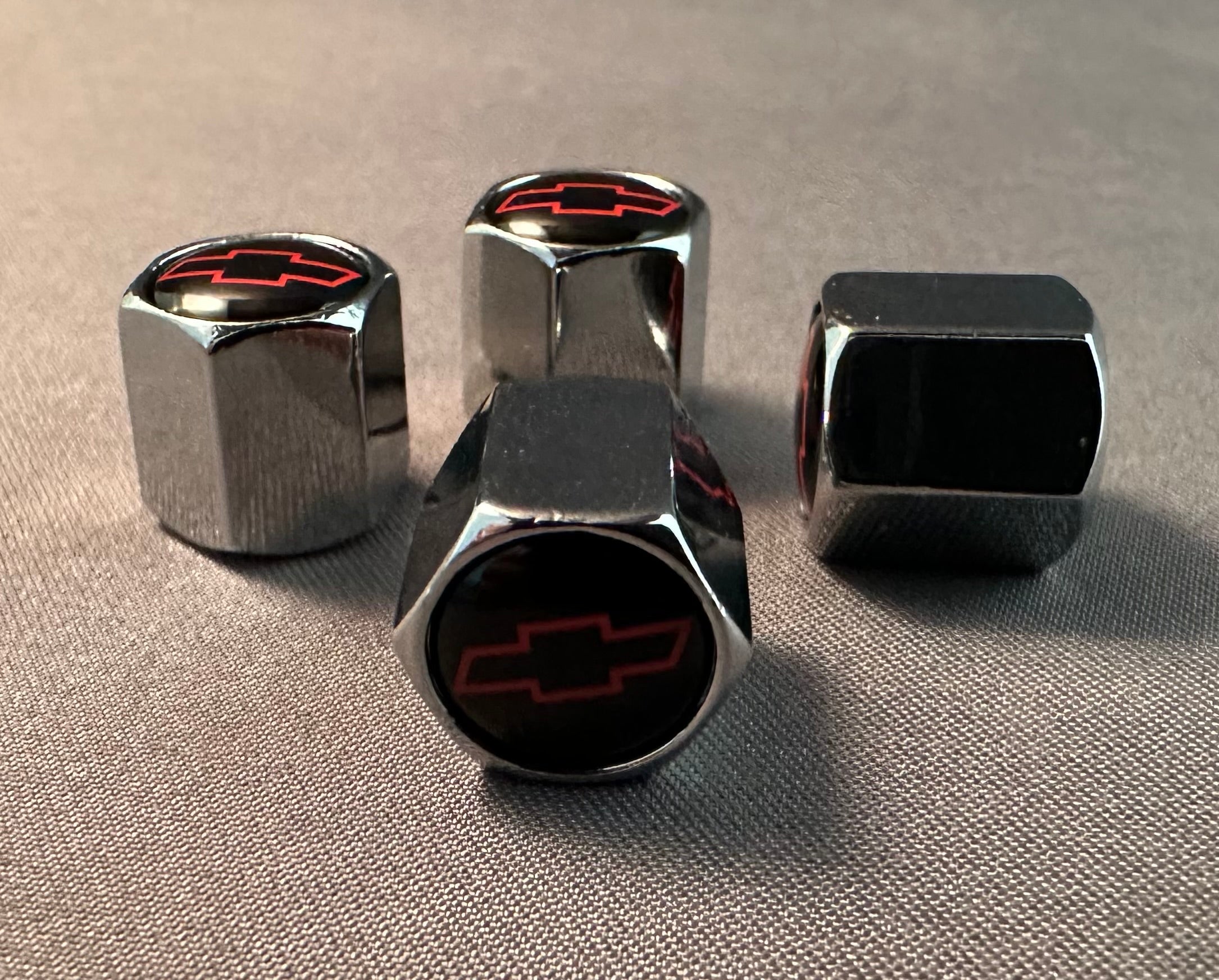 4x Chrome Tire Valve Caps | for Chevrolet image 2