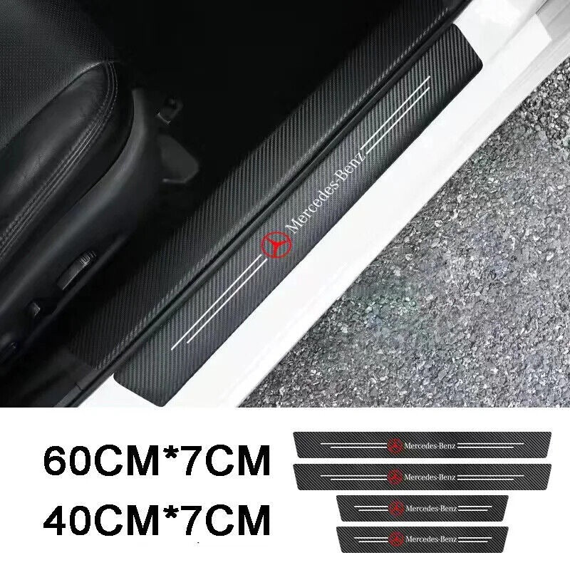 4x Door Sill Protectors Carbon Fiber Look | Mercedes-Benz image 2