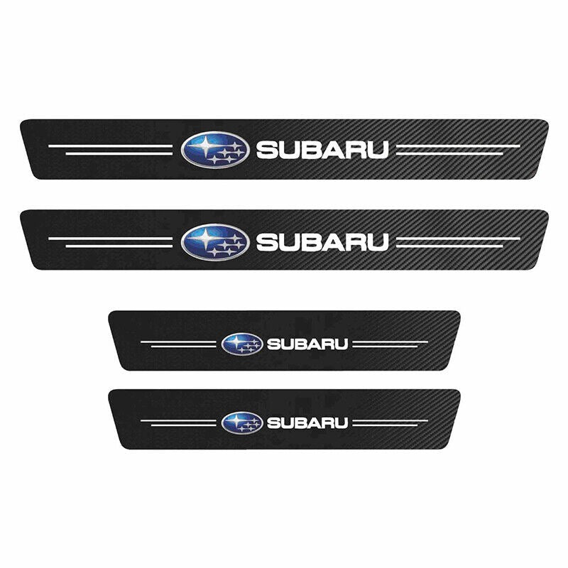 4x Door Sill Protectors Carbon Fiber Look | for Subaru image 0