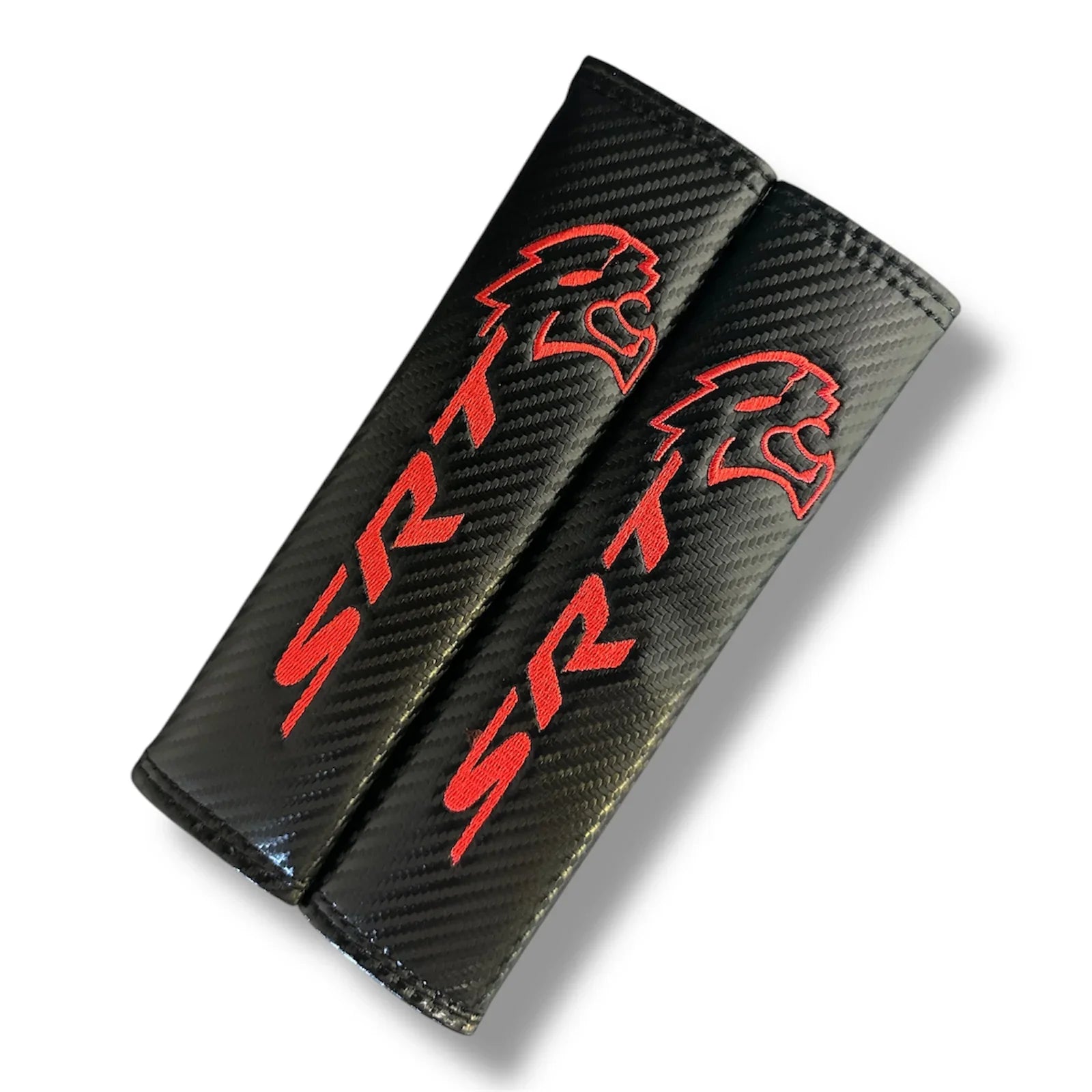 2x Seatbelt Covers Carbon Fiber Look | for Dodge Hellcat image 0