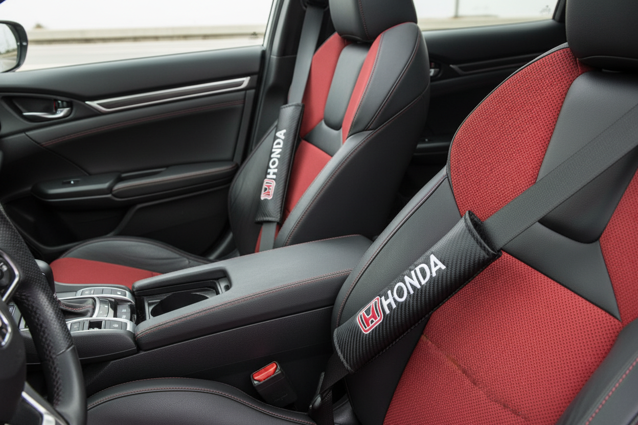 Honda Carbon Fiber Seatbelt Covers