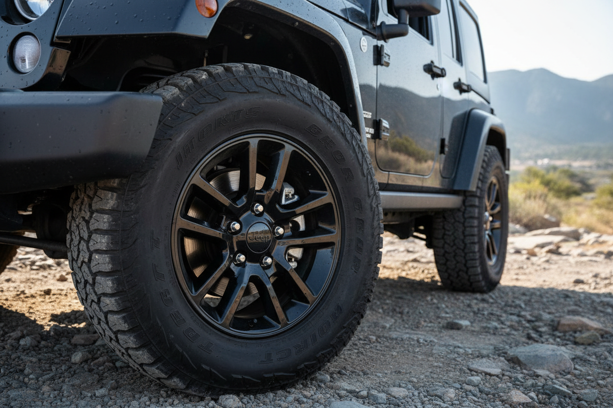 Jeep Black Center Wheel Caps