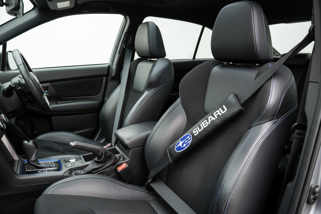 Subaru Carbon Fiber Seatbelt Covers